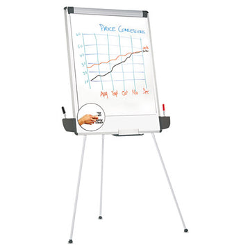 Universal® Tripod-style Dry Erase Easel, Easel: 44" To 78", Board: 29" X 41", White-silver freeshipping - TVN Wholesale